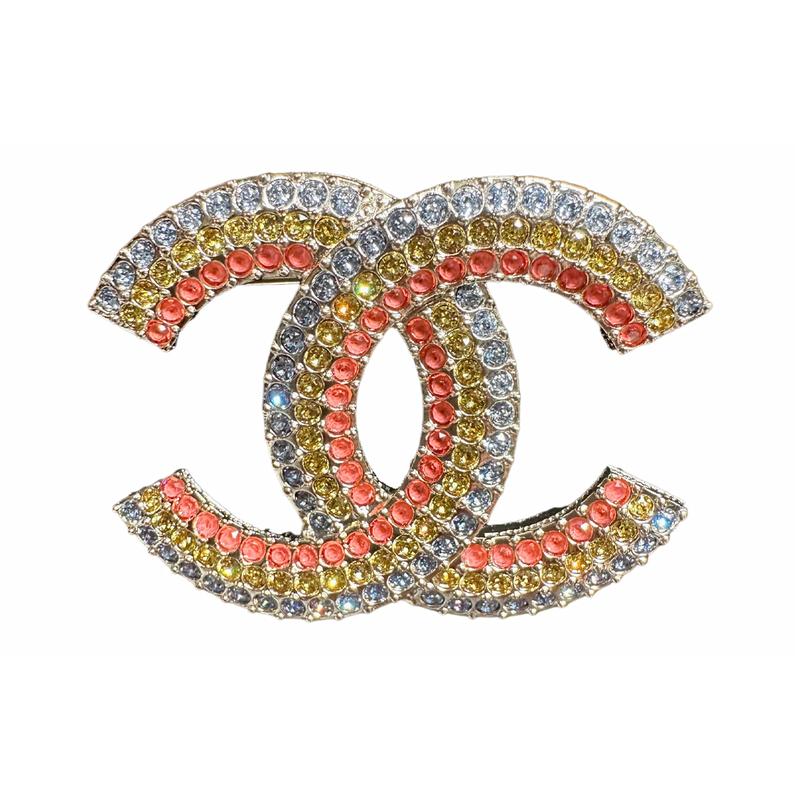 

CHANEL [Spring and Summer 23] Rainbow Stars Rhinestone Brooch Gold золотий