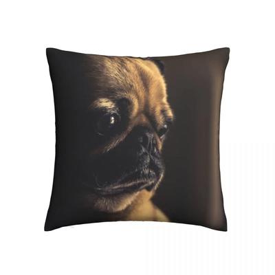 Animales Lindos Perro Carlino Mamíferos Funda de Almohada Impresión Poliéster Funda de Cojín Decoraciones Funda de Almohada Hogar Dropshipping ''