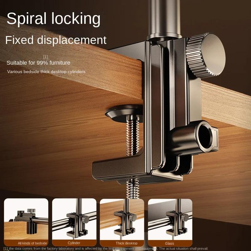 Skrivbordsmobiltelefonhållare Sängklämma Sängbord Lat Live-sändning Vikbart Utkragande Fäste för Apple Samsung iPad Surfplattehållare