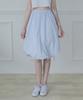 Keulleiseu Elastic Waist Volume Skirt_White