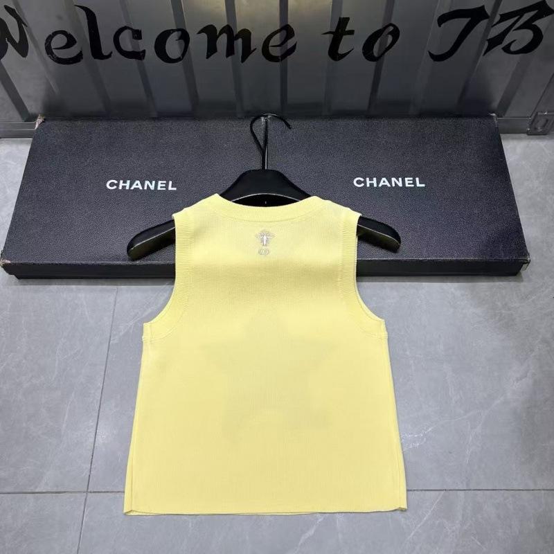 D Family 2026 Star Embroidered Knit Vest - Casual Spring Short Top