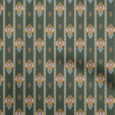 Cotton Flex Green Fabric Damask Sewing Material Print Fabric By The Yard 40 Inch