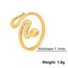 Stainless Steel Snake Rings for Women Men Gold Finger Rings Punk Serpent Animal Party Jewelry Gift