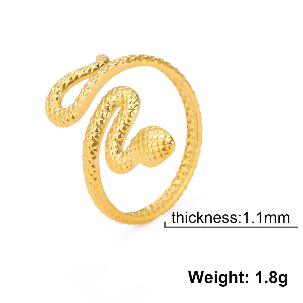 Stainless Steel Snake Rings for Women Men Gold Finger Rings Punk Serpent Animal Party Jewelry Gift