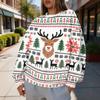 Women's Trendy Christmas Print Crewneck Sweatshirt Lightweight Casual Pullover Top