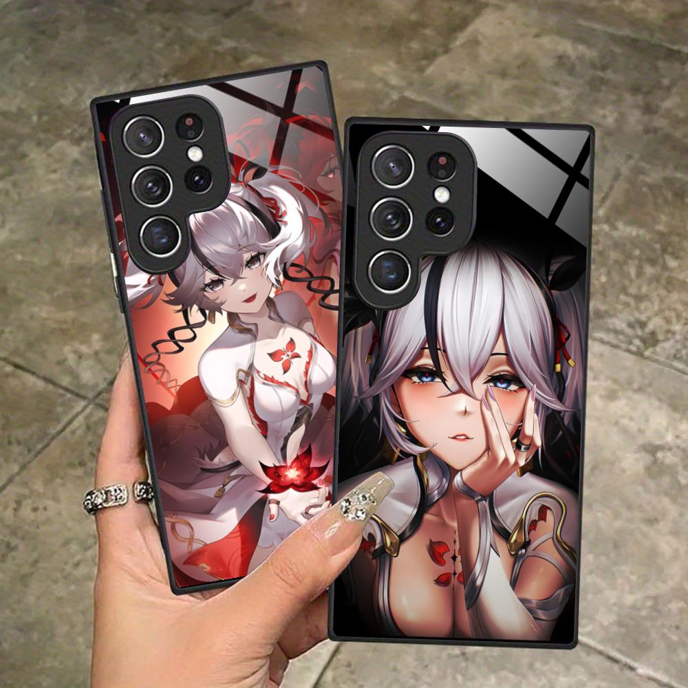 Wuthering Waves Camellya Phone Case for Samsung Galaxy S25 S24 S23 S22 S21 S20 Note20 Plus FE Ultra Glass Colorful Cover Cover