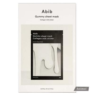 Gum Sheet Mask Collagen Milk Sticker 10 Sheets