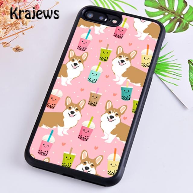 

Мягкий чехол для телефона Krajews Corgi and Bubble Tea для iPhone 14 5 6s 7 8 plus XR XS 11 12 13 pro max Samsung S21 S22ultra Plus Samsung S22ultra