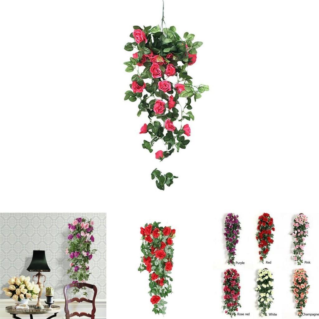 Exquisite 90cm Artificial Flower Garland With Colorful Silk Roses And Vibrant Ivy For Wall Decoration
