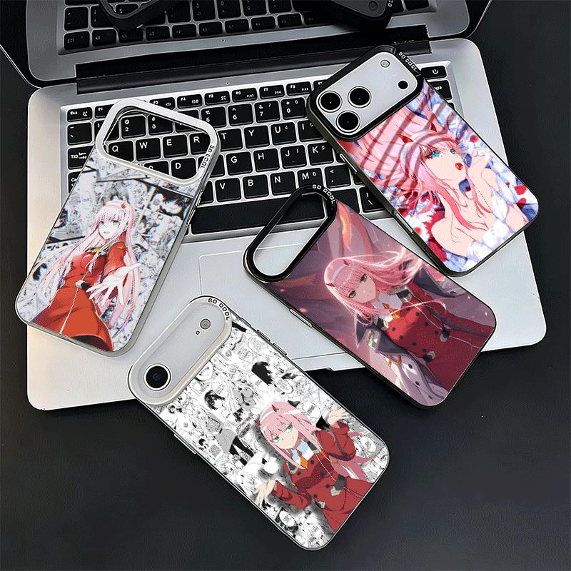 Darling Zero Two 02 Anime Shockproof Phone Case for iPhone 17 Air 16 16E 15 Pro Max 14 Plus 13 Mini 12 Back Cover Anti Fall Fund