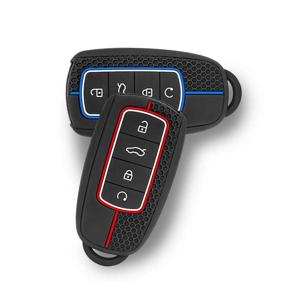 Silikon Araç Anahtar Kılıfı Kılıf Anahtarlık Chery Tiggo 7 8 Pro Max Omoda 5 C5 S5 O5 Jaecoo J7 J8 Aksesuarları Siyah