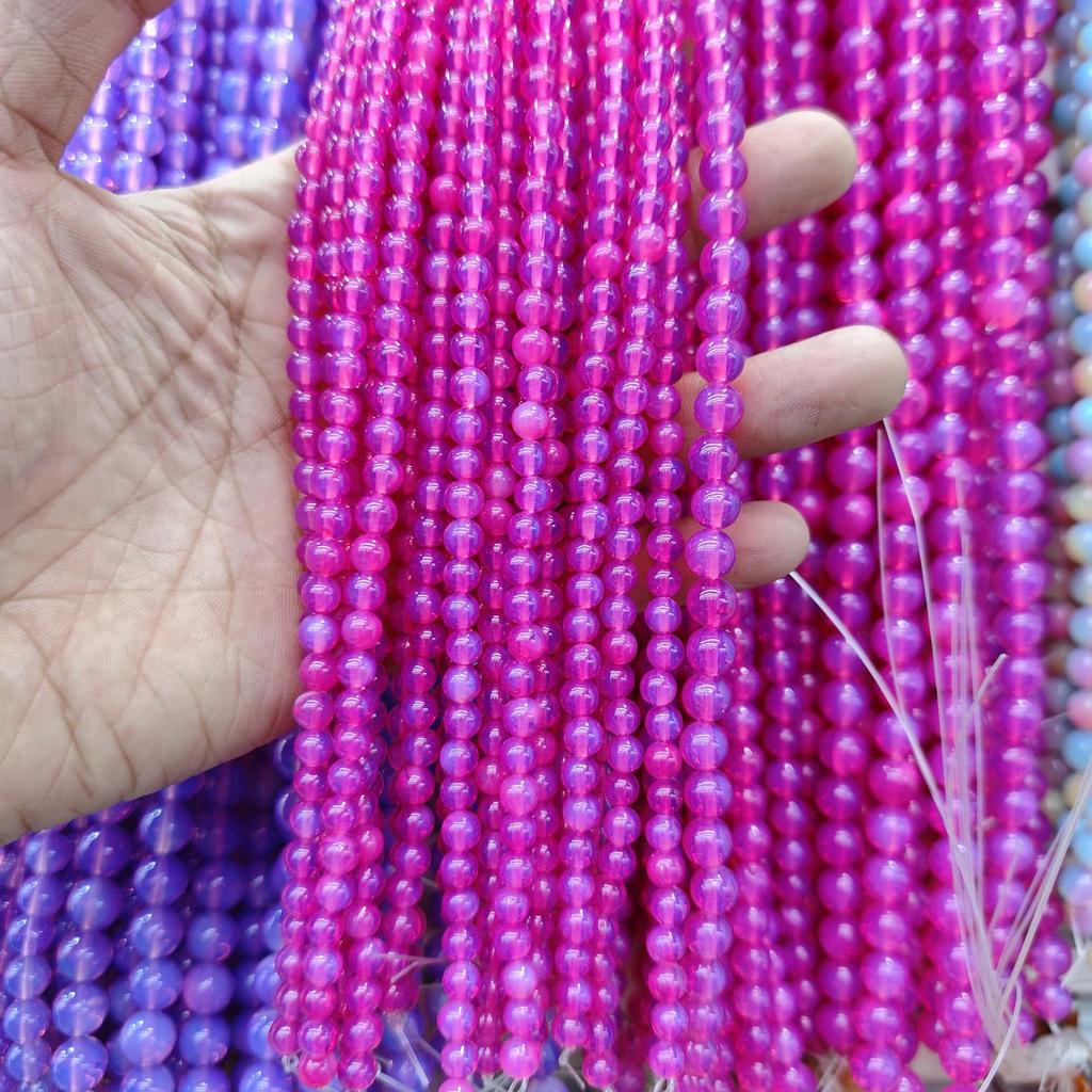 8mm & 10mm Synthetic Opal Cat's Eye Loose Beads for Jewelry DIY