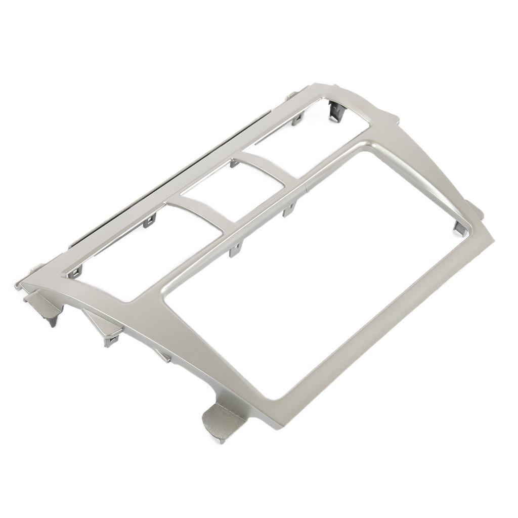 2Din Radio Stereo Fascia Frame Dash CD Panel Trim Decor Silver Replacement for Vios Belta Yaris