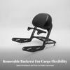 Motorcycle Rear Rack with Backrest | Sturdy Metal Frame, Slotted surface Surface, Cargo