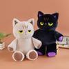 Prone Black Cat Plush Toy – Large, Super Cute Cuddle Pillow Doll for Bedtime Hugging