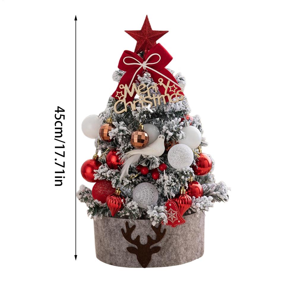 

Tabletop Christmas Tree 17.72inches Built-in Lighting Desktop Christmas Tree Holiday Decorations Ornaments Centerpiece For Porch 45cm