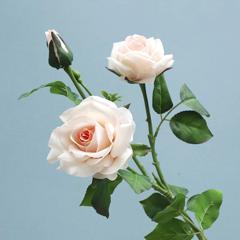 Simulation Flower Feel Moisturizing 3 Heads Orchid Heart Rose Home Decoration Shooting Prop Flower