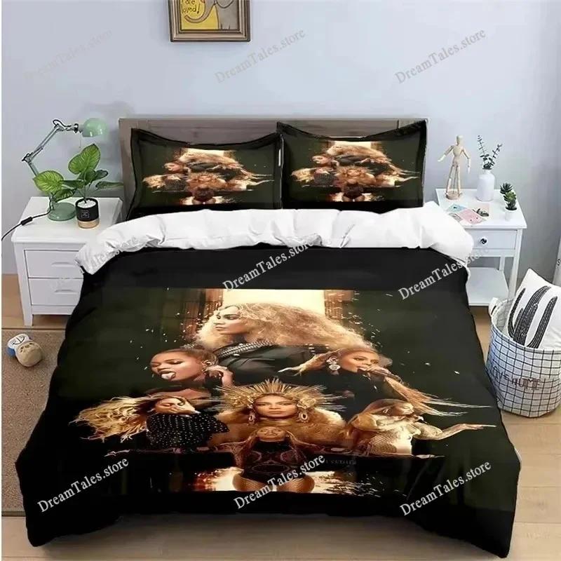 Pop Female Singer B-Beyonce Bedding Set Boys Girls Twin Queen King Size Duvet Cover Pillowcase Bed Boys Adult Home Textileextile