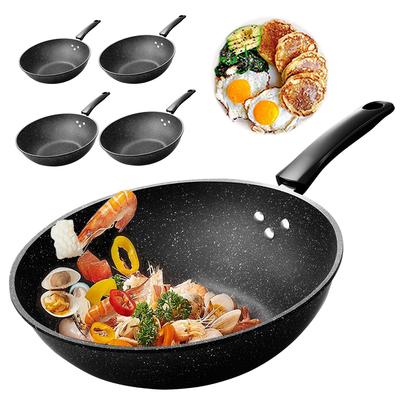 Medizinischer Stein Multifunktionale Wokpfanne Leichte Universelle Bratpfanne Kochpfanne für Induktionsherd Gasherd