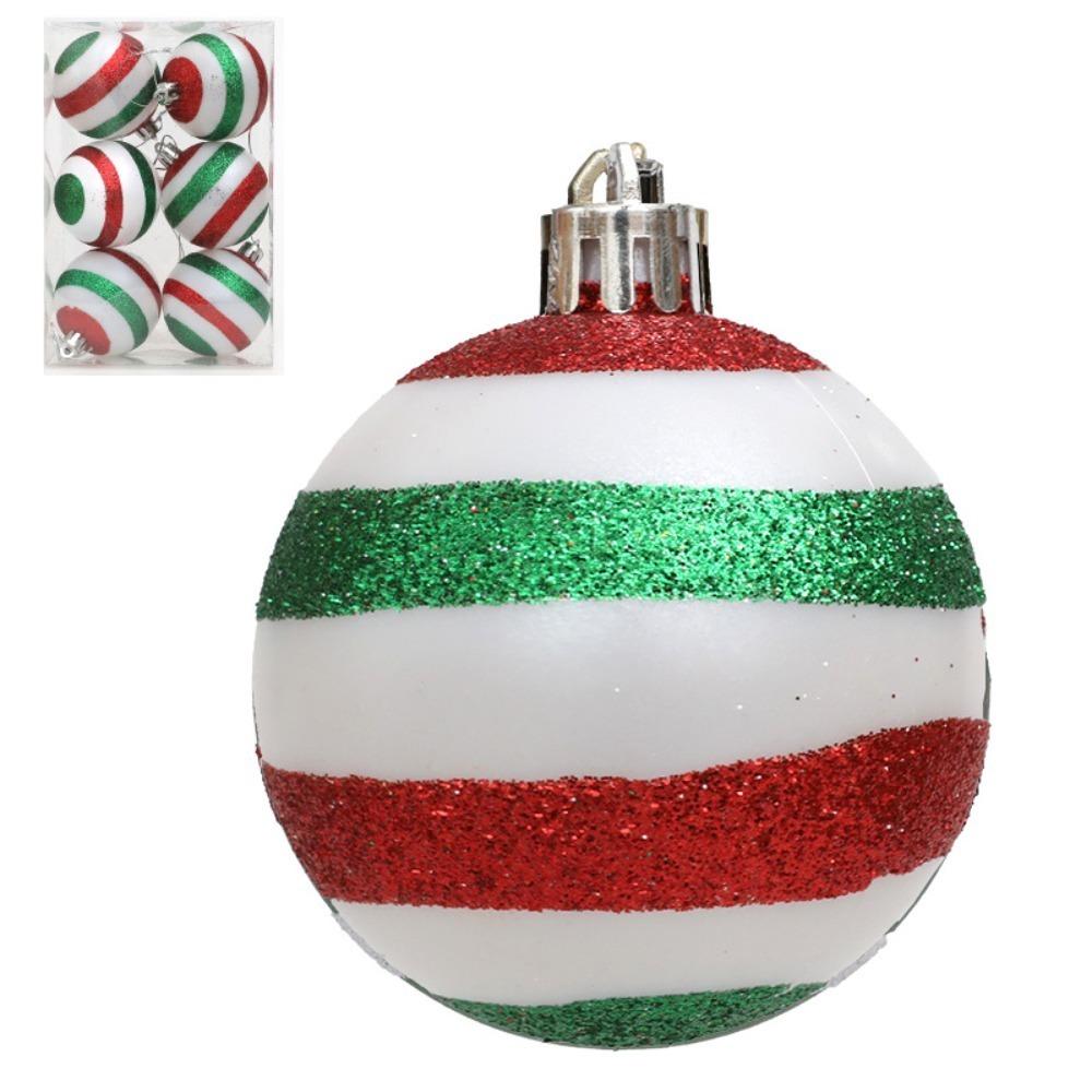 

6 шт./Коробка Вироби своїми руками Розписана ялинкова прикраса Різдвяні прикраси A