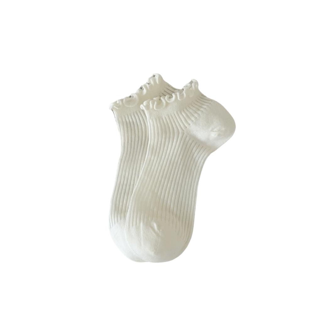 Ruffle Ankle Socks Mid-calf Mesh Tube Socks Korean Fashion Women's Socks Kids Girls
