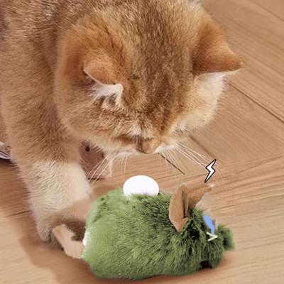 Simulazione Realistica Topo Giocattolo per Gatto Automatico Squittente Gattino Giocattolo Interattivo Resistente ai Morsi Topi di Peluche Allevia la Noia Forniture per Gatti