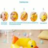 1pc Yellow Duck Baby Learning Chair, Portable Folding With Built-In Inflator Pump Baby Shower Family Decorations Gifts