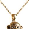 Punch The Monkey Halskette Niedlicher Baby-Makake Orang-Utan Anhänger Halskette Damen Herren Schmuck Tasche Umarmung Geschenk für Freunde Geliebte