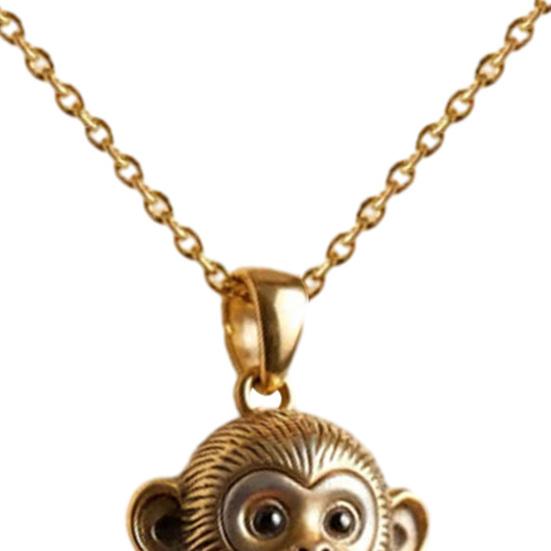 Punch The Monkey Halskette Niedlicher Baby-Makake Orang-Utan Anhänger Halskette Damen Herren Schmuck Tasche Umarmung Geschenk für Freunde Geliebte