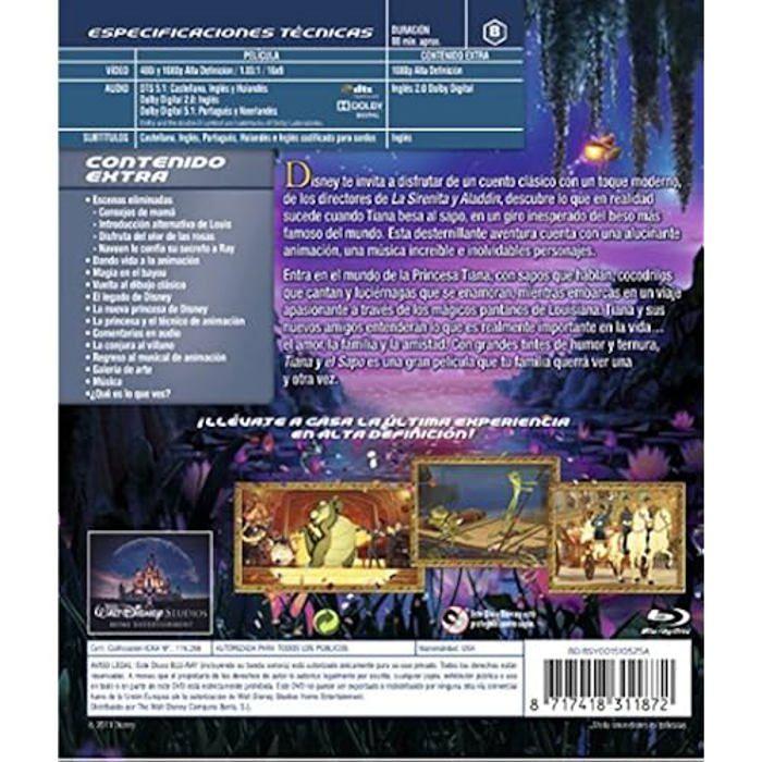 Blu-ray - disney - tiana et le sapo - animation - aventure - famille