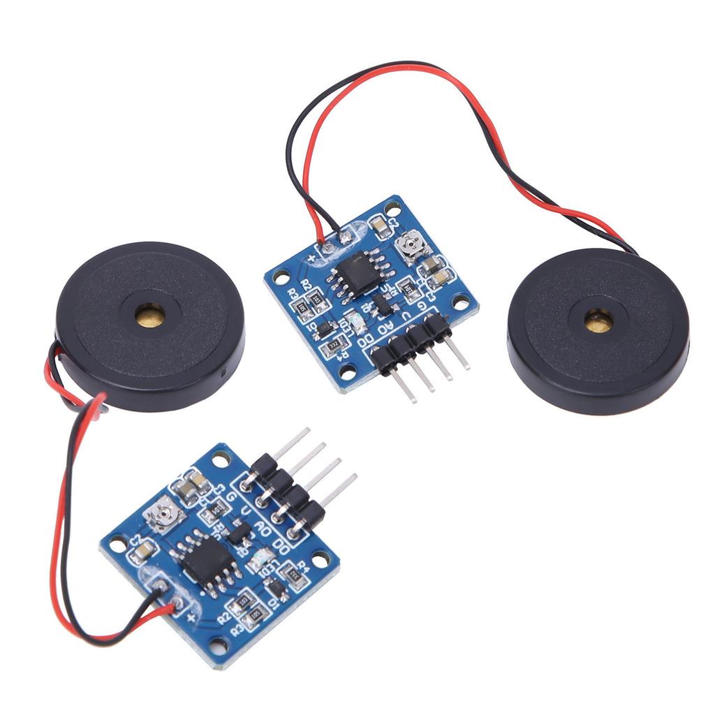 2 Stück Piezoelektrischer Vibrations-Tipp-Sensor-Modul AD DO Ausgang Einstellbare Empfindlichkeit Vibrationsschalter-Modul