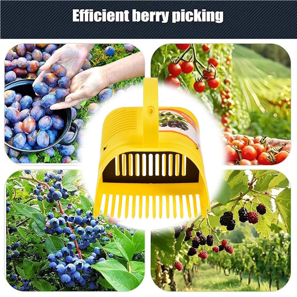 Upgraded Blueberry Picker Berry Picker Rakes With Comb Teeth Lightweight Handle Large Capacity Harvest Season Garden Tool