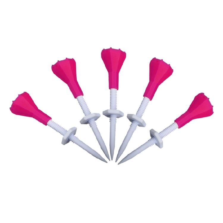 5Pcs Golf Step Down Tees Plastic Golf Ball Tees Adjustable Height Golf Tees Gift