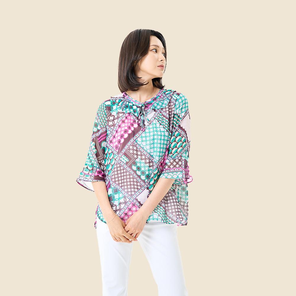 CROCODILE LADIES Ethnic Print Blouse_Cldmbl124_Cldmbl124