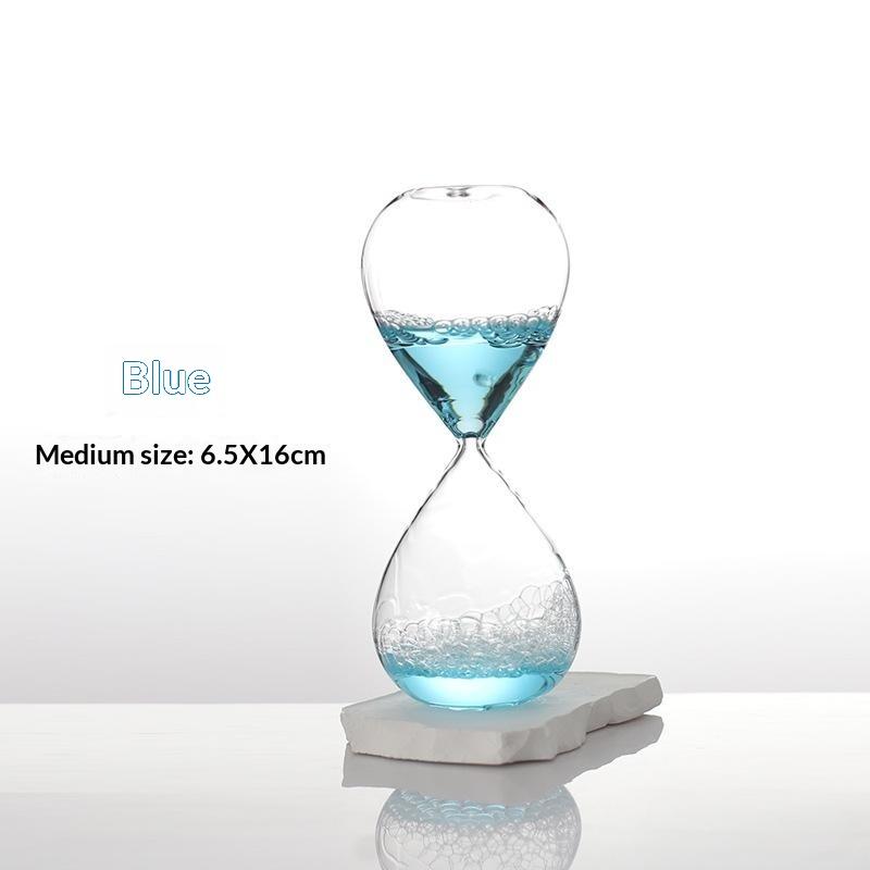 Bubble Singing Crystal Timer Handmade Craft Vintage Desktop Ornament for Living Room Office Desk Decor Unique Gift