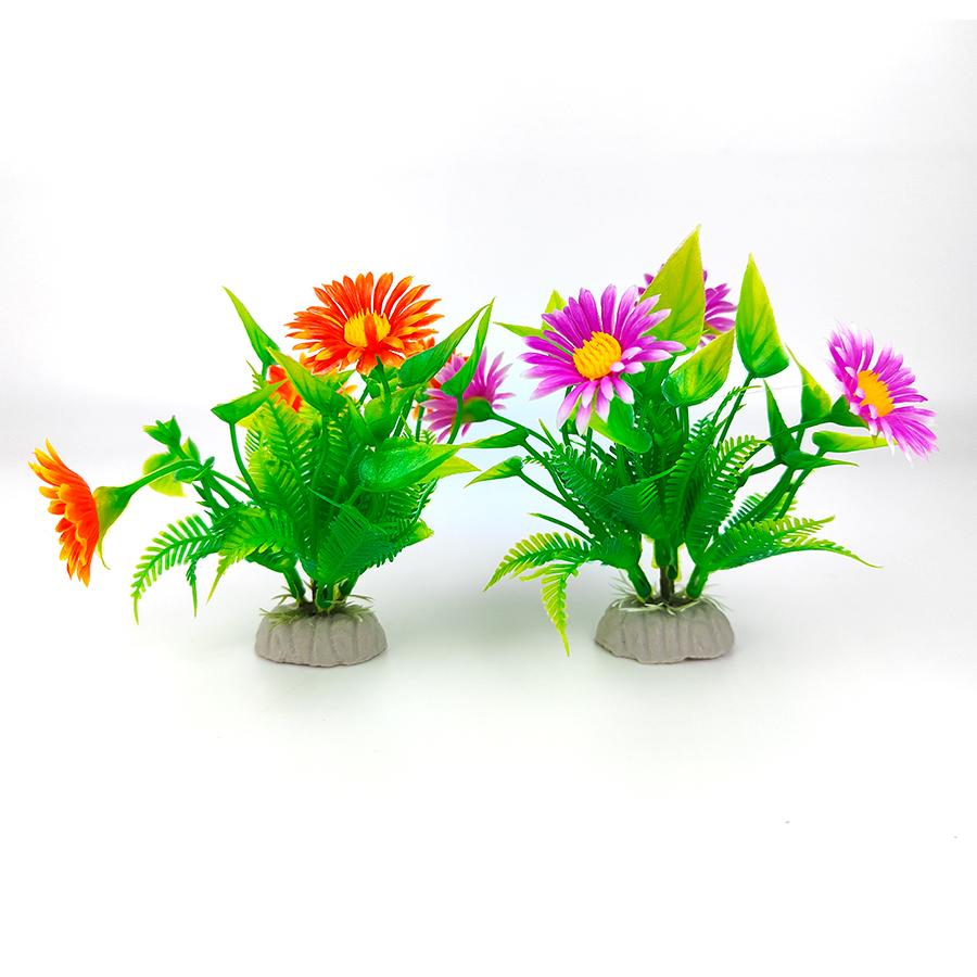 Aquarium Artificial Flowering Plants Decoration Fish Tank Landscaping Water Grass Ornaments Aquatic Simulated Flower Plant Supplies