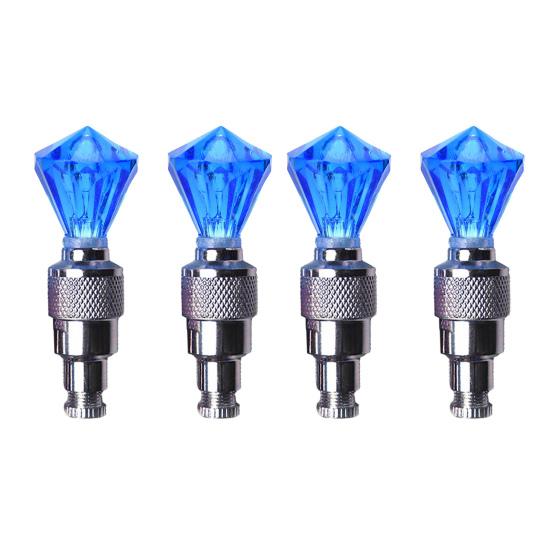 

4 шт. Велосипедний клапан шини Світловий Розумний датчик Світлодіодний Ліхтар на колесо велосипеда Нічна їзда Кольоровий Дорожній Гірський велосипед Декоративний ліхтар на клапан Велосипедні аксесуари 4pcs синій