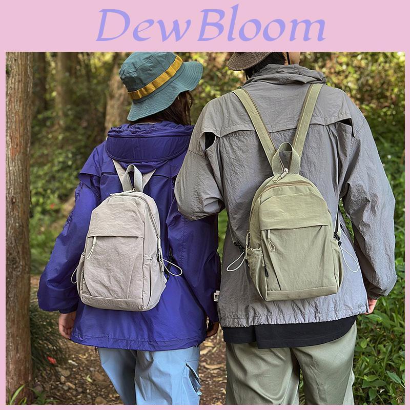 Outdoor Casual Solid Color Backpack With Waterproof Nylon For Travel For Men And Women