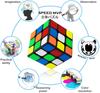 3x3x3 Magic Magic Smooth Color 3D Puzzle Cube, Cube, Competition-Specific Cube, Rotation, World-Class Scheme, (Official Cube)