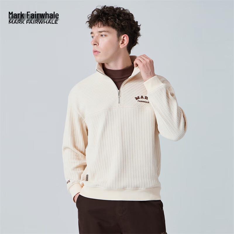 Mark Fairwhale Men's Striped Half-Zip Sweatshirt