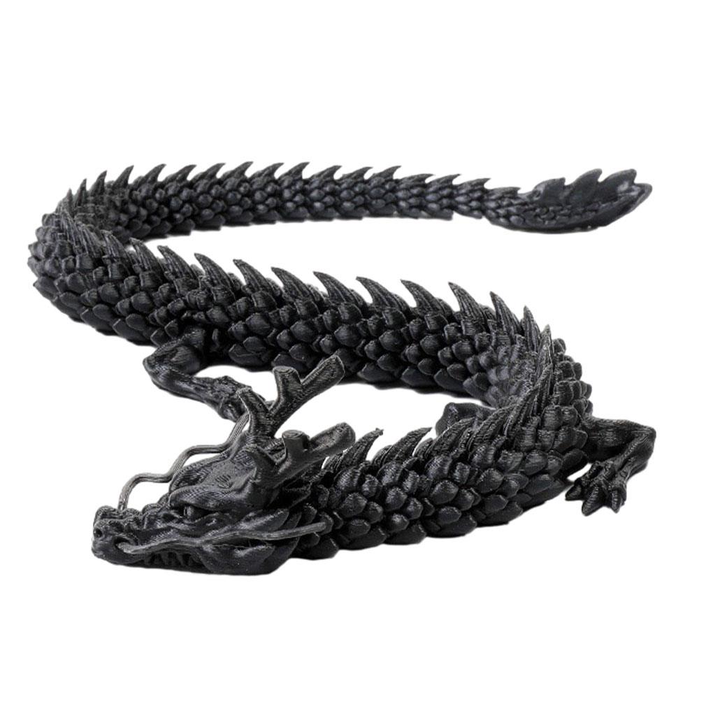 45/30cm 3D Printed Chinese Dragon Shenlong Crafts OrnamentsToy Joint Movable Dragon Model Home Office Decoration Decor Gifts