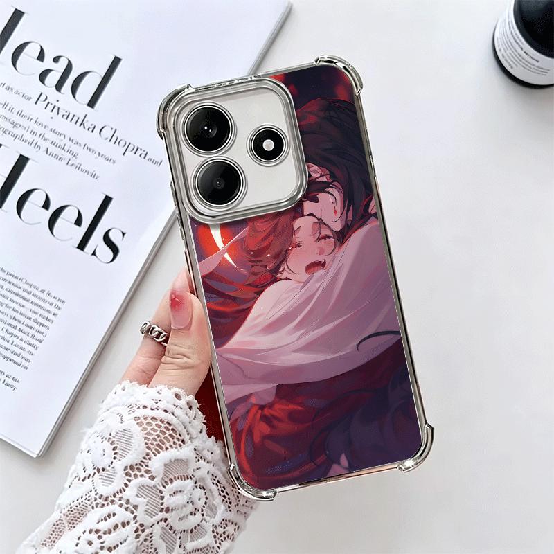 Heaven Official's Blessing Anime Plating Phone Case For Xiaomi Redmi Note 14 15 Pro Plus 13 12 11 11S 11T 10 9S 9 5G Anti-Fall A