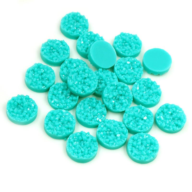 Neue, farbenfrohe 8/10/12 mm große, flache Naturharz-Cabochons (40 Stück) für Armbänder, Ohrringe und DIY-Schmuckherstellung