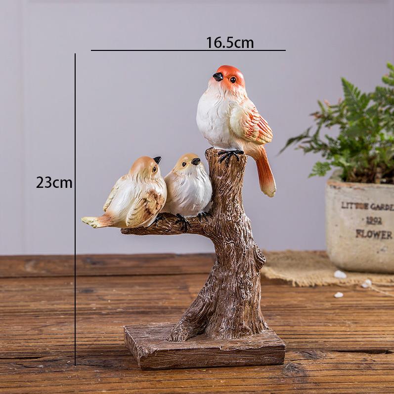 Nordic Vintage Resin Birds Statue Accessories Art Home Bedroom Desk Figurines Decoration Items Cafe Office Table Sculpture Decor