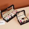 Watch Box Watch Organizer With Lock Removable Pillows Synthetic Leather Storage Case For Men Travel Gifts