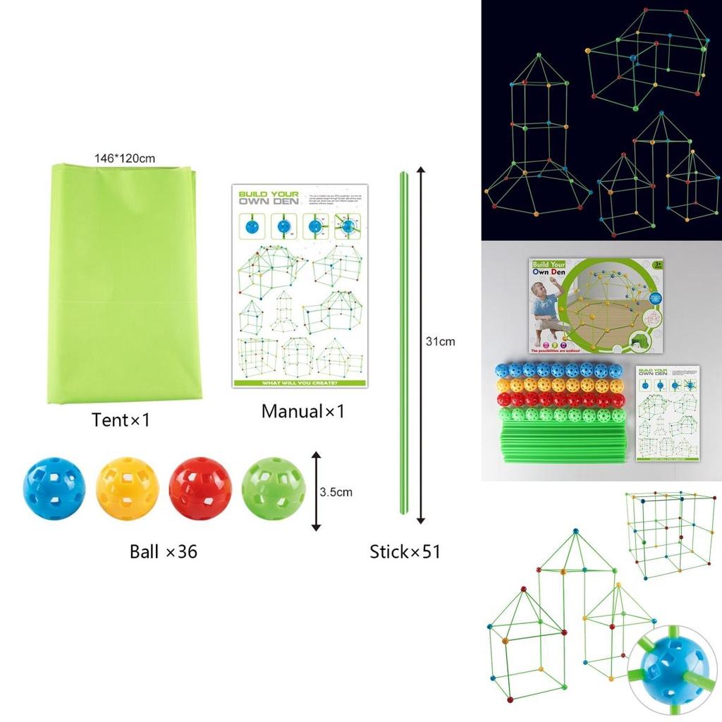 Zestaw do budowania fortu dla dzieci Najlepsza edukacyjna zabawka DIY do nauki na wiele godzin zabawy w domu i na zewnątrz