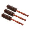 3pcs Round Hair Brush High Temperature Resistant Round Curling Styling Hair Brush Wooden Handle for Home Salon
