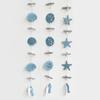 Ocean Theme Wood Hanging Ornament Starfish Sea Shell Design Sun Catcher For Home Wall And Garden Decoration Wall Art