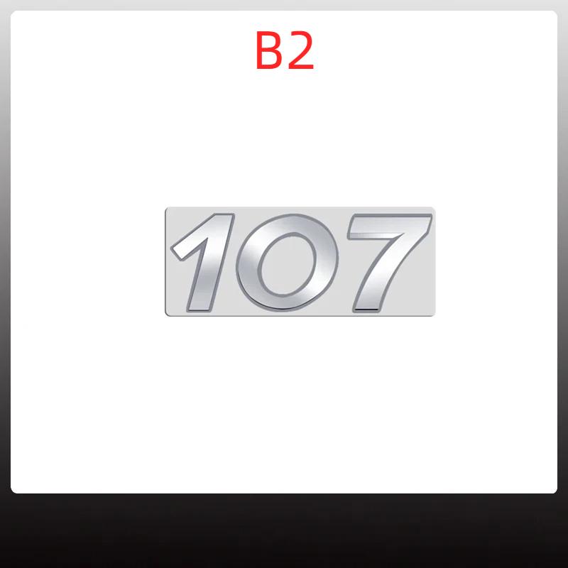 1pcs  107 407 Lettering Sticker Car Badge Logo 3D Metal Trunk Emblem Decoration Accessories Decorative Styling