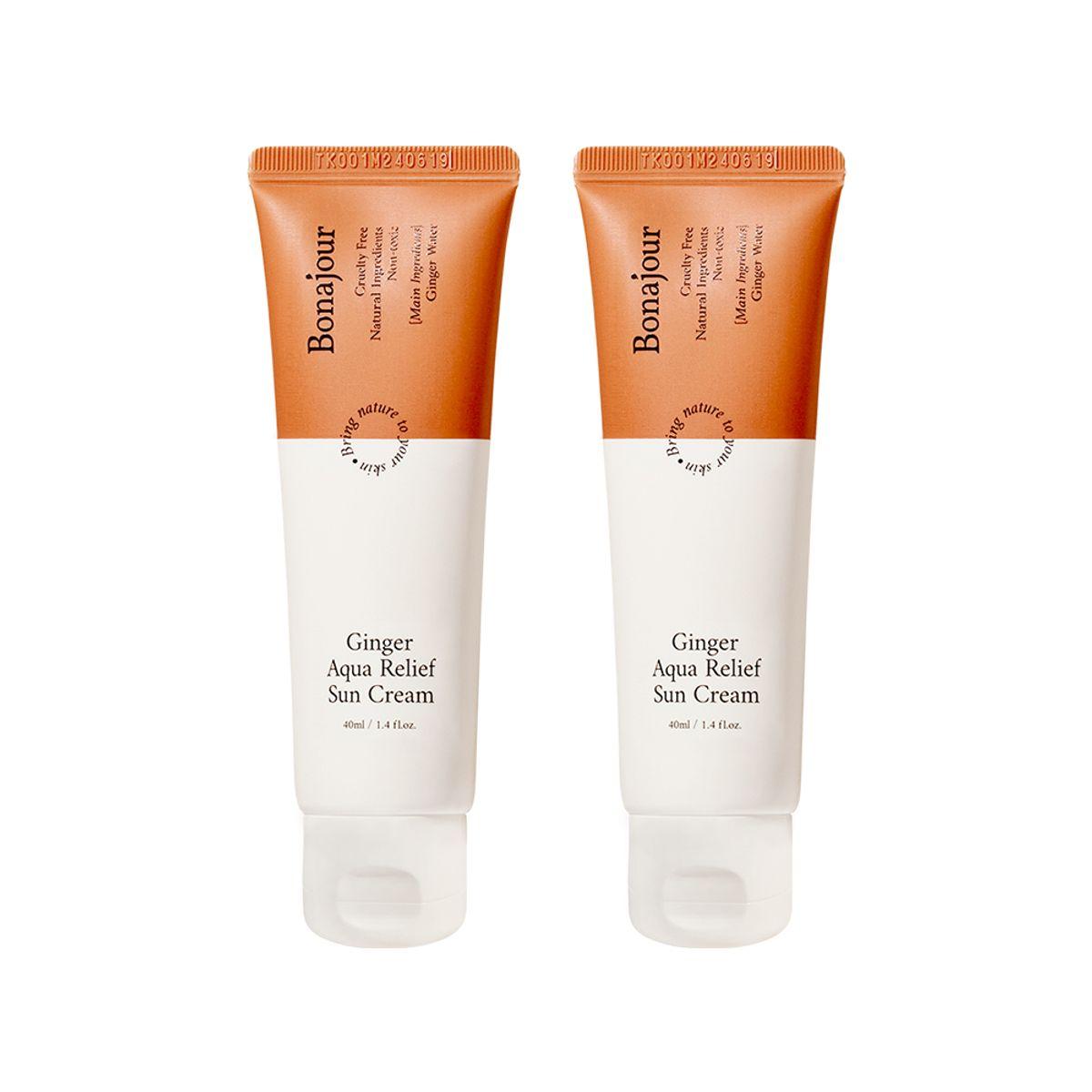 [Двойной набор] Солнцезащитный крем Ginger Aqua Relief 40 мл x 2